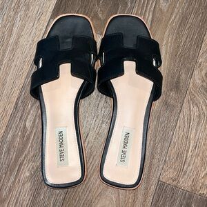 Steve Madden Black Haydn Sandals